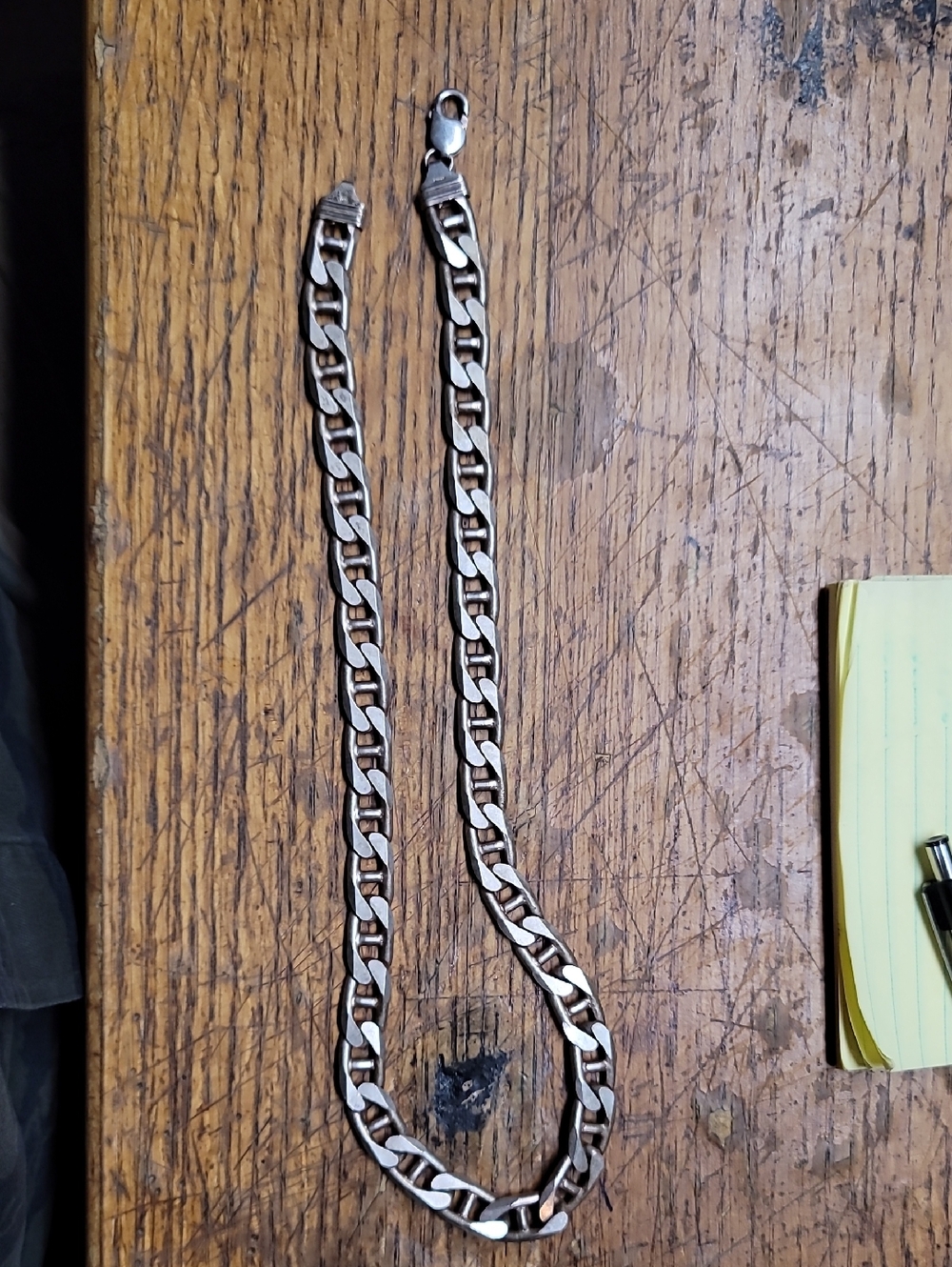 Sterling Silver 24"Heavy Figaro Chain Necklace